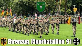 Ehrenzug Jägerbataillon 91: Regimentsgruß/Marsch aus Petersburg - Rotenburg (Wümme) Heeresmusikkorps