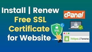 How to Install SSL Free Certificate 2024 | Renew Install free SSL GoDaddy