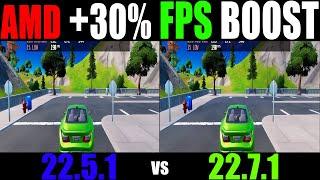 Fortnite | AMD Driver 22.5.1 vs 22.7.1 | Up to 30% FPS | FPS Comparison | EVERY Rendering Mode |