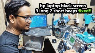 hp laptop black screen caps lock blinking 3 long 2 short  | RAM slot Repair | Hp RAM error Fixed!!