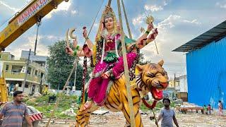 Durga Devi aagman 2023 Hyderabad | Durga mata idol transporting for Durga Puja 2023 | Navratri 2023