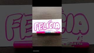Name Calligraphy Art  It's Time To Tag "FELICIA" 🫰 #shorts #shortvideo #youtubeshorts #short