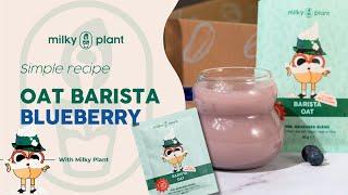 Blueberry Oat Barista Blend Recipe | Easy & Healthy DIY Oat Milk Latte 🫐️