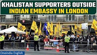Canada vs India: Khalistan supporters protest outside Indian High Commission in UK | Oneindia News