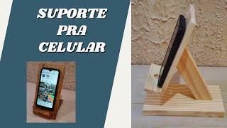 SUPORTE PARA CELULAR  FEITO COM SOBRAS DE MADEIRA. FAÇA VOCÊ MESMO