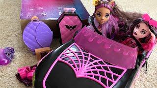 MONSTER HIGH EEKEND GETAWAY DRACULAURA AND CLAWDEEN PLAY SET REVIEW