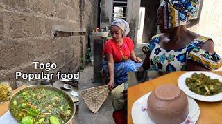 Cooking the MOST POPULAR FOOD in Togo, ADEME with Epokoume || jute leaves with sorghum dough