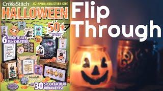 Just Cross Stitch Magazine Halloween 2021 flip through - Autumn Lane Stitchery