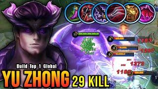 29 Kills!! Monster Offlane Yu Zhong with LifeSteal Build - Build Top 1 Global Yu Zhong ~ MLBB