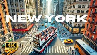 TopView Hop-On Hop-Off Bus Tour Adventure!Exploring NYC in Style 4K