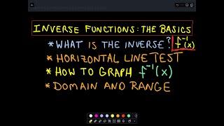Inverse Functions - The Basics!