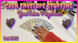 CASH ENVELOPE STUFFING + SINKING FUNDS | OCTOBER YOUTUBE PAYCHECK | DAISYBUDGETS | #CASHENVELOPESYST