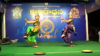 Lord Shivapada Manjeera Nadam kuchipudi dance by SLB Students Bhavagna&aditi