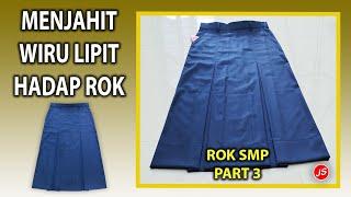 Menjahit Wiru Lipit Hadap Rok SMP