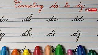 Cursive Writing Practice | Handwriting for Beginners | Connecting / Joining Small Letters da - dz