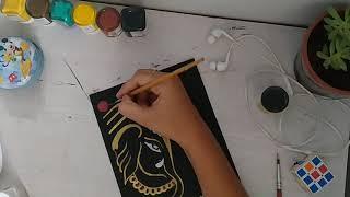 ganesha art / ganpati bapa / ganesha painting / abstract art of ganesha / easy ganesha painting