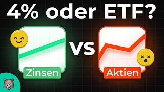 4% Zinsen statt Aktien (ETF) - Sparpläne aktuell pausieren?