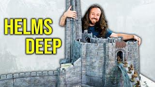 The BIGGEST wargaming board in YouTube History! Helms Deep Lord of the Rings Warhammer Scenery