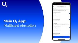 Mein o2 App - Multicard einstellen