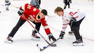 2024 NHL Draft prospects skate with local kids in Las Vegas and speak to the media.