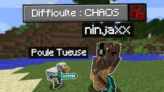 J'ai ajouté la Difficulté "CHAOS" sur Minecraft.. (trop dur)