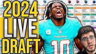 CRUSHING a 2024 Fantasy Football Mock Draft (Live)