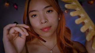 ASMR Gentle Hair & Scalp Attention ‍️ Wooden Brushing, Parting & Massage for Sleep