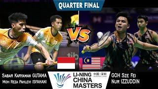 Sabar Karyaman Gutama/Moh Reza Pahlevi vs Goh Sze Fei/Nur Izzuddin China Masters 2024 Badminton | QF