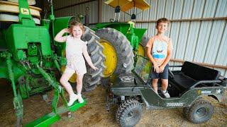 Camping in the Forest and Playing on the Farm Compilation | Tractors for kids