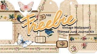 Junk Journal Freebie as a Thank you to our supporters!!! Free Vintage Wallpaper Junk Journal Kit!!