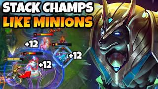 I got so fed on Nasus I could stack Champs as if they were minions