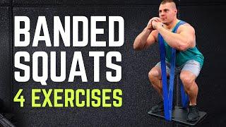 Resistance Band Squat 2024 - 4 Squat Exercises with Bands!