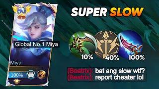 GLOBAL 1 MIYA SUPER SLOW BUILD 2025!! THE PERFECT BUILD FOR SOLO RANK! - mobile legends