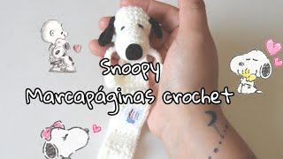 Snoopy Marcapáginas  crochet