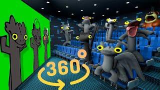 Toothless Dragon 360° - CINEMA HALL | Toothless react to Dancing meme | VR/360° Experience