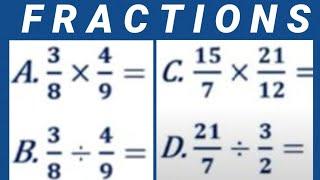 Multiplication and Division of FRACTIONS