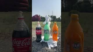 coke , sprite and fanta vs mentos