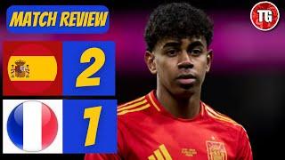 SPAIN 2-1 FRANCE LIVE MATCH REVIEW & HIGHLIGHTS