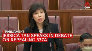 Jessica Tan speaks in debate on repealing Section 377A