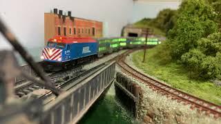 Metra on the Chicago Crossing Model Railroad - preview video