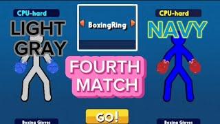 Supreme Boxing Stickman Season 2: Light Gray Vs Navy