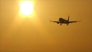 Amazing Sunset Arrivals & Departures | London City Airport, LCY