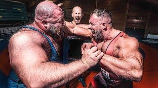 180 KG Strongman vs 120 KG Bodybuilder vs 60 KG Ringer! Eskalation beim Ringen!