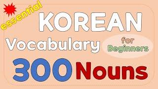 300 Essential Korean nouns (for beginners)