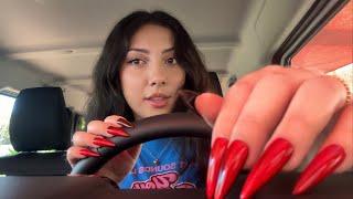 ASMR in the car (tapping and scratching)