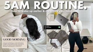 5AM MORNING ROUTINE | How to become an *early* morning person in 2025 + maximize your routine & day