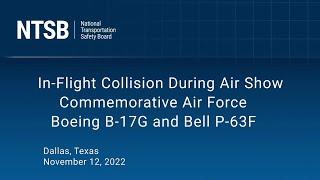 NTSB Animation - In-Flight Collision During Air Show Accident Animation