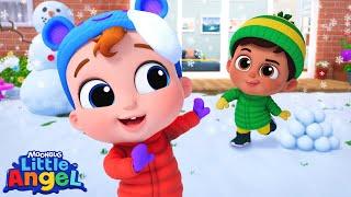 Fun in the Snow - Let's Build a Snowman | Little Angel Kids Songs & Nursery Rhymes