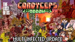 THE LAST OF US MINECRAFT BEDROCK CORDYCEPS ADDON 1.12.3.1  MULTI INFECTED UPDATE TRAILER OFICIAL