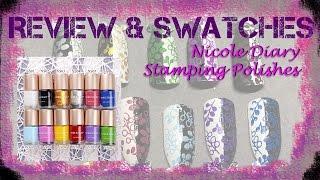 Nicole Diary Stamping polishes - All colors swatched